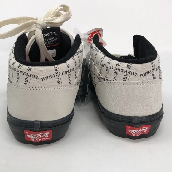 Vans x Supreme Half Cab Pro ‘92 Men’s Off White Black Skateboard Shoes - Size 8 - Picture 5 of 16